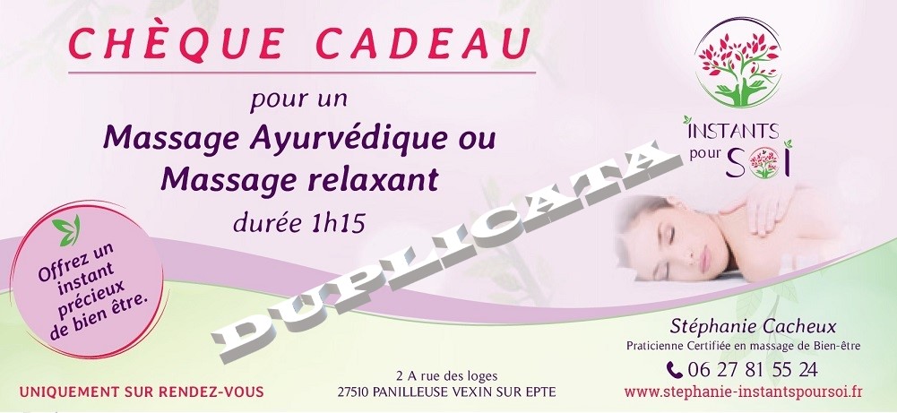 Chèque Cadeau Instants pour Soi
